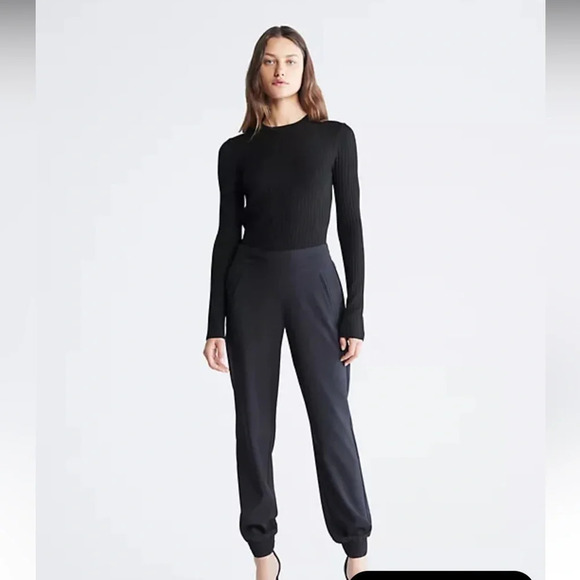 Calvin Klein size large women’s pull on dressy joggers in excellent condition - Picture 2 of 7